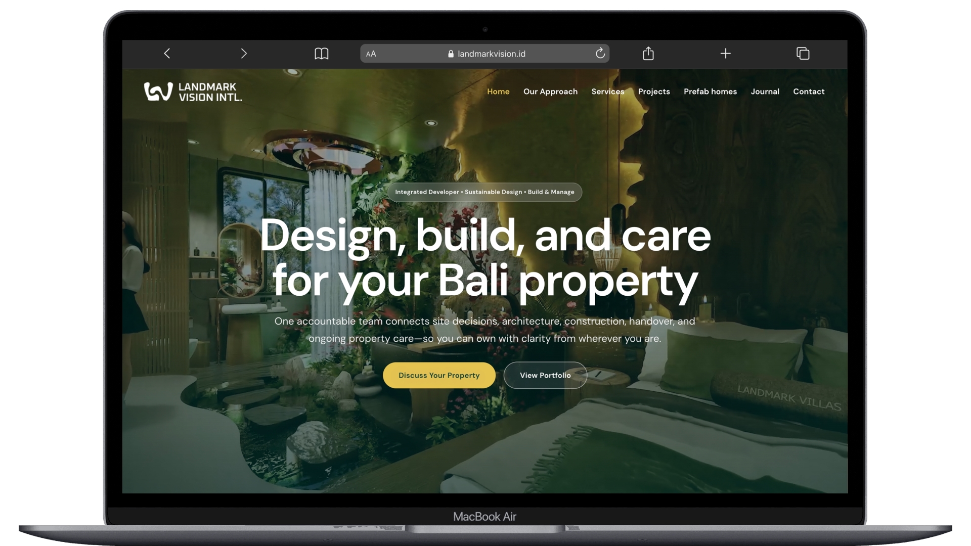 Landmark Vision International company profile website preview