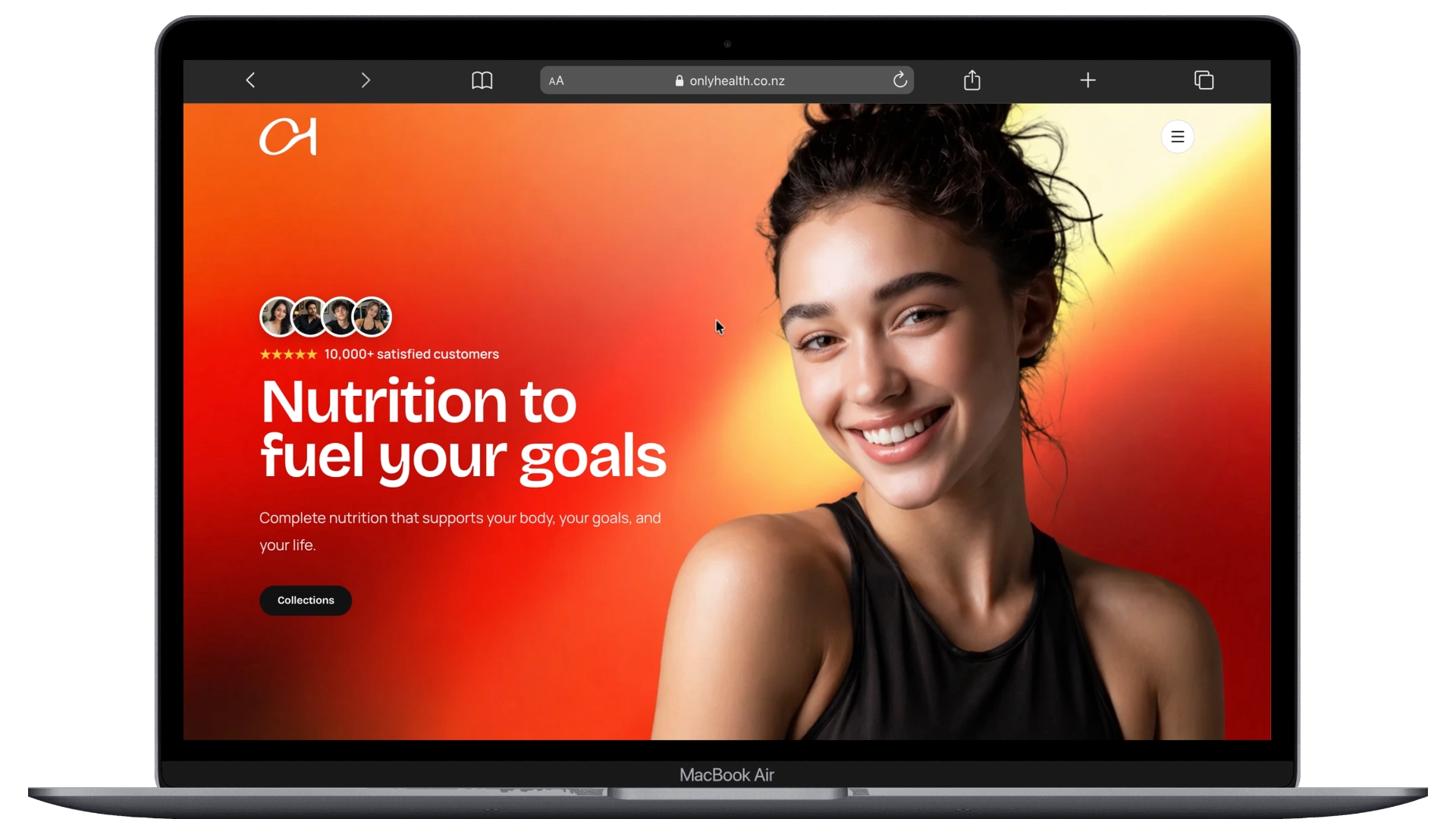 OnlyHealth e-commerce website preview