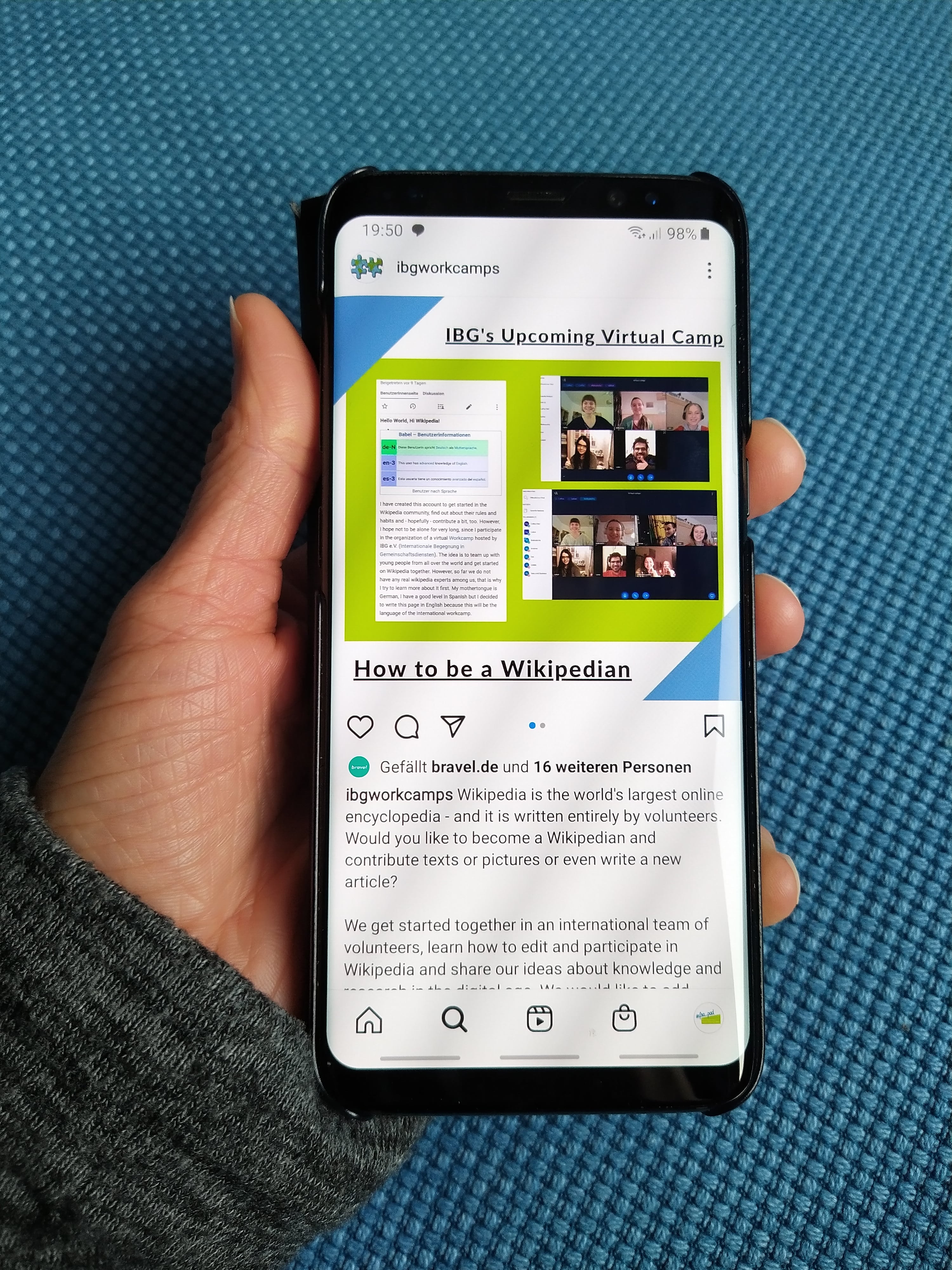 Illustration of a hand holding a smartphone with an app screen, representing interaction with an AI chatbot