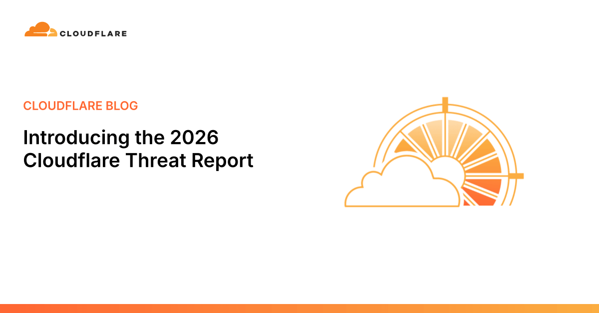 Cloudflare 2026 Threat Report illustration on industrialized cyber threats