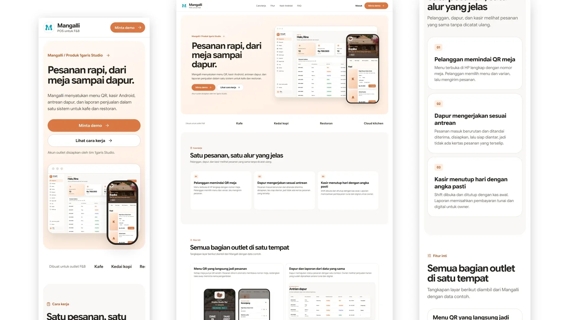 Mangalli landing page preview