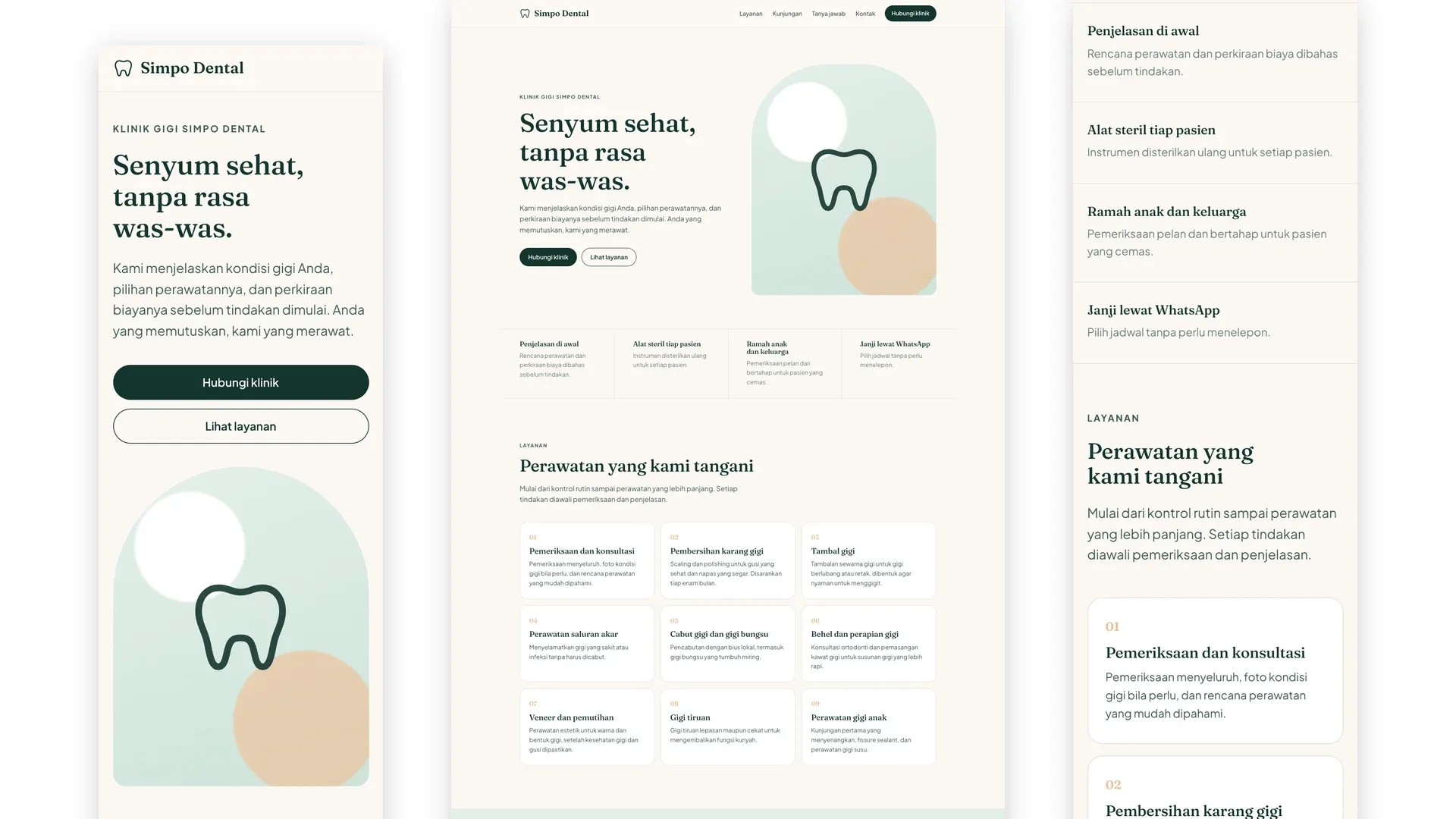 Simpo Dental clinic website preview